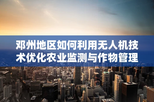 邓州地区如何利用无人机技术优化农业监测与作物管理？