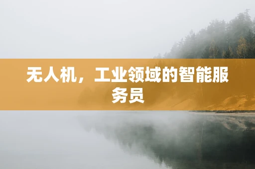 无人机，工业领域的智能服务员