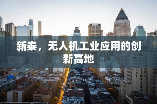 新泰，无人机工业应用的创新高地