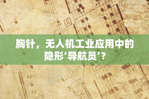 胸针，无人机工业应用中的隐形‘导航员’？