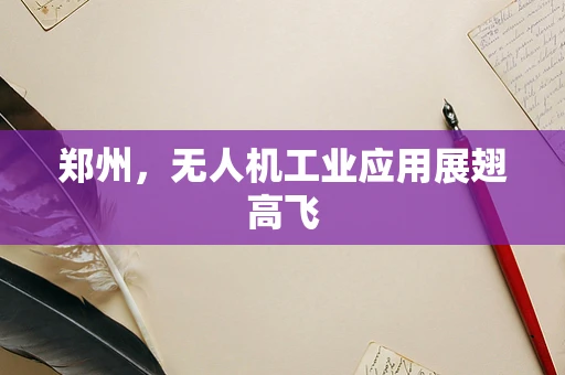 郑州，无人机工业应用展翅高飞