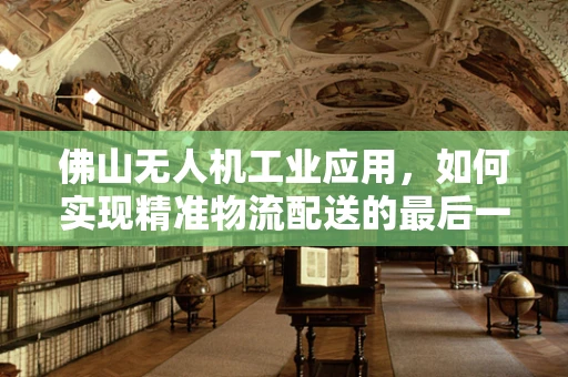 佛山无人机工业应用，如何实现精准物流配送的最后一公里？
