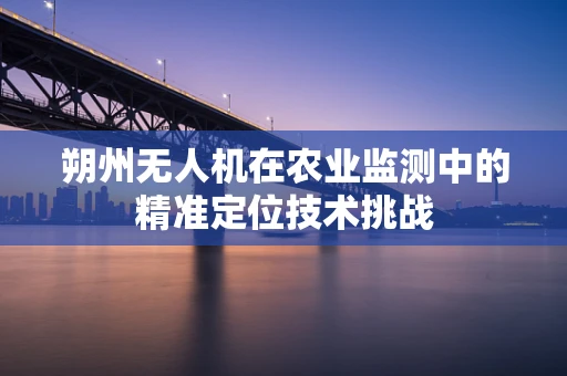 朔州无人机在农业监测中的精准定位技术挑战