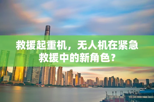救援起重机，无人机在紧急救援中的新角色？