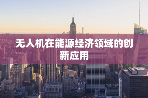 无人机在能源经济领域的创新应用