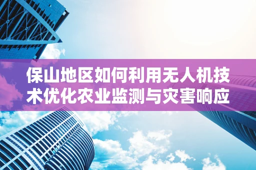 保山地区如何利用无人机技术优化农业监测与灾害响应？