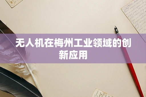 无人机在梅州工业领域的创新应用