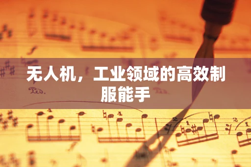 无人机，工业领域的高效制服能手