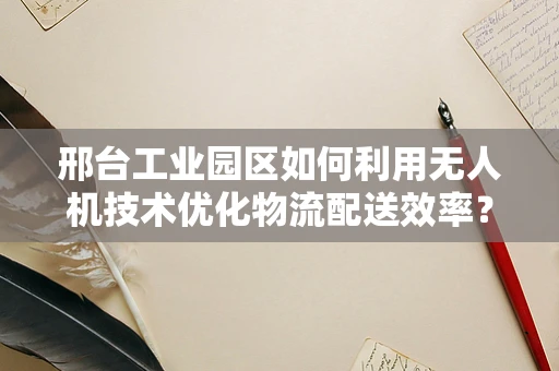 邢台工业园区如何利用无人机技术优化物流配送效率？