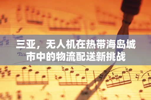 三亚，无人机在热带海岛城市中的物流配送新挑战