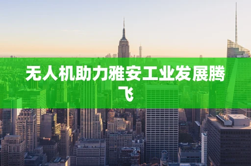 无人机助力雅安工业发展腾飞