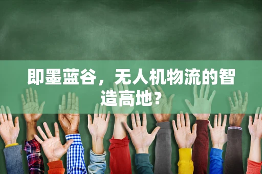 即墨蓝谷，无人机物流的智造高地？