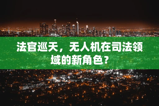法官巡天，无人机在司法领域的新角色？