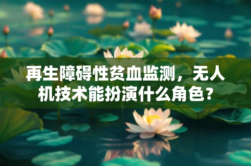 再生障碍性贫血监测，无人机技术能扮演什么角色？