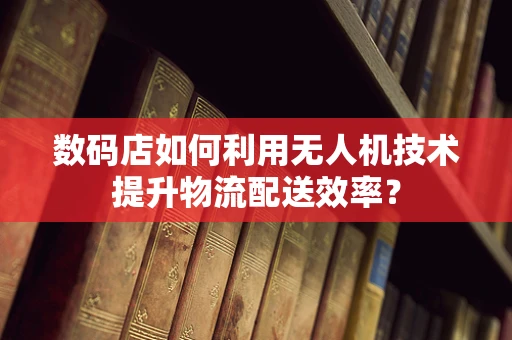 数码店如何利用无人机技术提升物流配送效率？