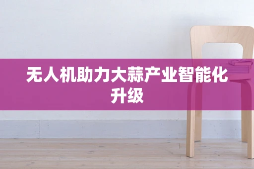 无人机助力大蒜产业智能化升级