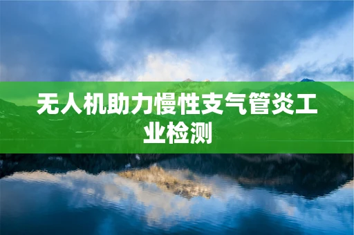 无人机助力慢性支气管炎工业检测