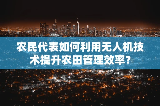 农民代表如何利用无人机技术提升农田管理效率？
