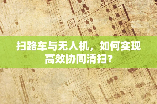 扫路车与无人机，如何实现高效协同清扫？