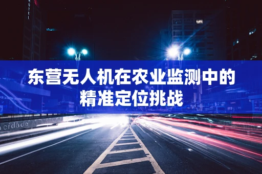 东营无人机在农业监测中的精准定位挑战