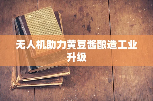无人机助力黄豆酱酿造工业升级