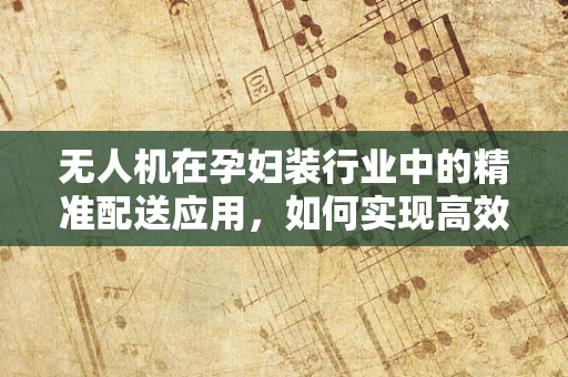 无人机在孕妇装行业中的精准配送应用，如何实现高效且安全的空中快递？