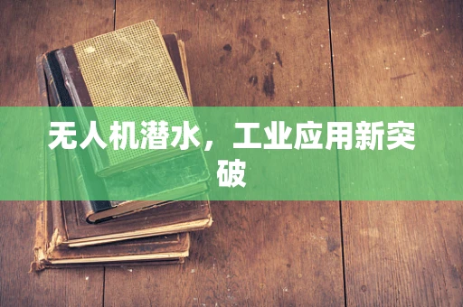 无人机潜水，工业应用新突破