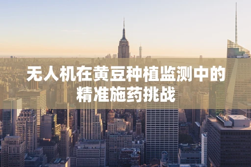 无人机在黄豆种植监测中的精准施药挑战