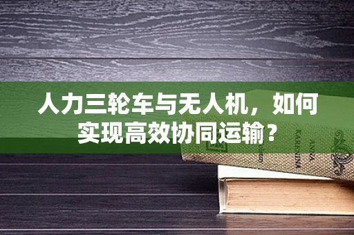 人力三轮车与无人机，如何实现高效协同运输？