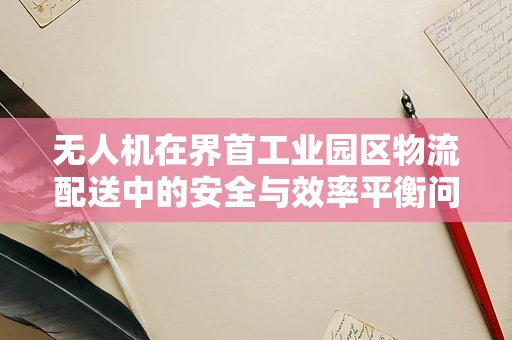 无人机在界首工业园区物流配送中的安全与效率平衡问题