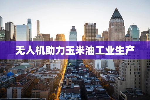 无人机助力玉米油工业生产