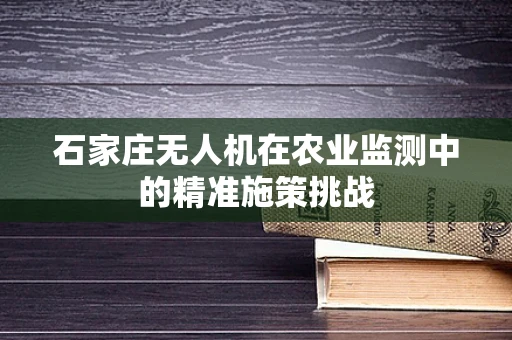 石家庄无人机在农业监测中的精准施策挑战
