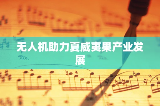 无人机助力夏威夷果产业发展