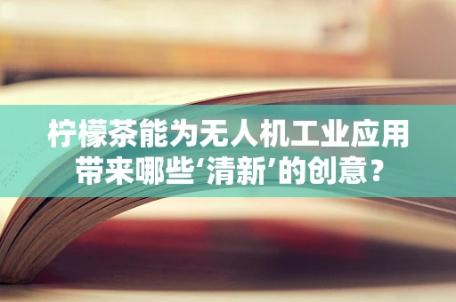 柠檬茶能为无人机工业应用带来哪些‘清新’的创意？
