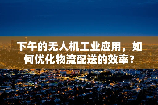 下午的无人机工业应用，如何优化物流配送的效率？