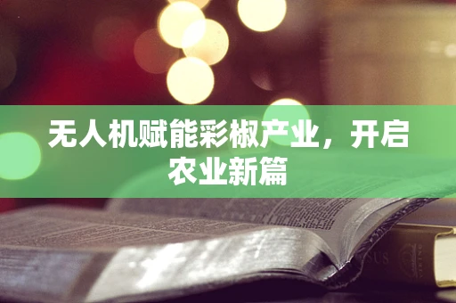 无人机赋能彩椒产业，开启农业新篇