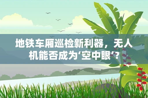 地铁车厢巡检新利器，无人机能否成为‘空中眼’？