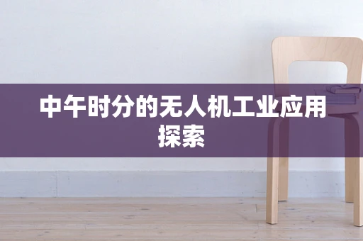 中午时分的无人机工业应用探索