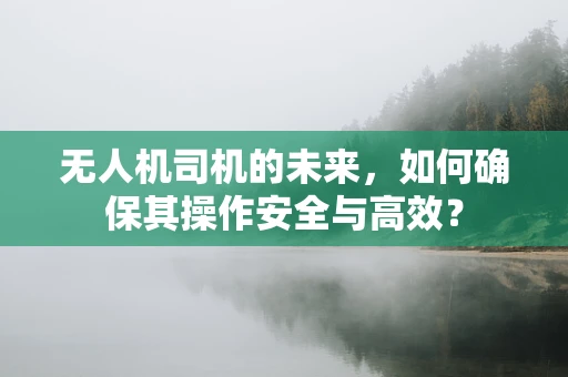 无人机司机的未来，如何确保其操作安全与高效？