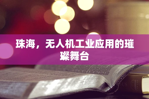 珠海，无人机工业应用的璀璨舞台