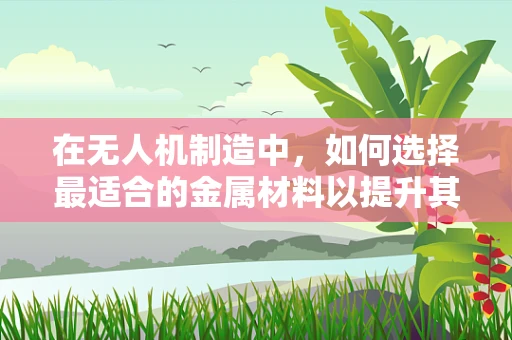 在无人机制造中，如何选择最适合的金属材料以提升其飞行性能与耐用性？