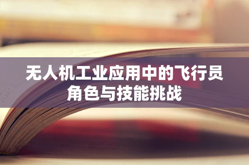 无人机工业应用中的飞行员角色与技能挑战