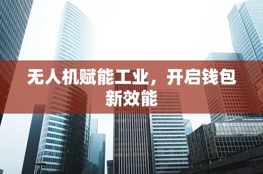 无人机赋能工业，开启钱包新效能