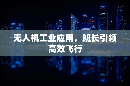 无人机工业应用，班长引领高效飞行