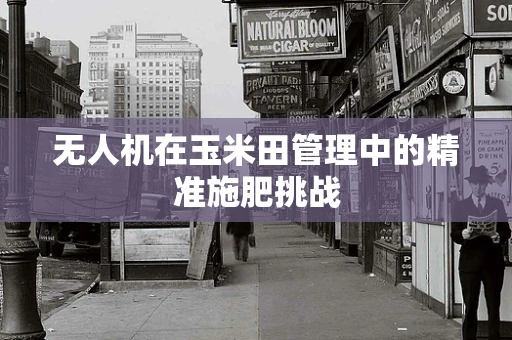 无人机在玉米田管理中的精准施肥挑战