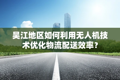 吴江地区如何利用无人机技术优化物流配送效率？