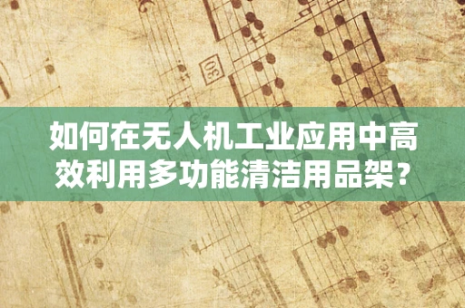如何在无人机工业应用中高效利用多功能清洁用品架？