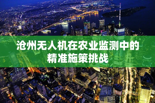 沧州无人机在农业监测中的精准施策挑战