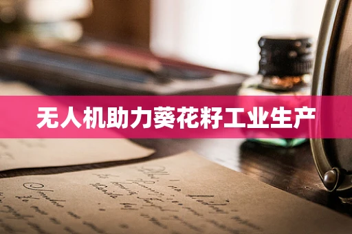 无人机助力葵花籽工业生产