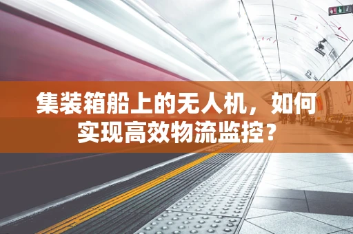 集装箱船上的无人机，如何实现高效物流监控？